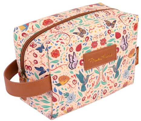 Grupo Erik Kosmetiktasche Klein Frida Kahlo - Vielfältige Kulturtasche Damen - Wasserdichter Kulturbeutel Damen - Praktische Waschtasche Damen
