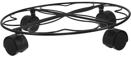 Milisten Heavy Duty Pflanzenroller Mit Metallischer Pflanzenständer Für Blumentöpfe Mobiler Blumenständer Für Innen Und Außenbereich Für Schwere Pflanzen Und Vasen