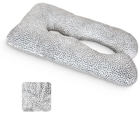 MAKOSAS Waschbarer Bambus Kissenbezug – Pillow Cover für Seitenschläferkissen, Komfortkissen für Erwachsene, Stillkissen und seitenschläferkissen Schwangerschaft- Atmungsaktiv Pillow Case | Blume