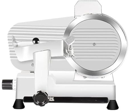 Electric Deli Food Slicer, Meat Slicer, 10 Steel Blade, Home & Commercial Meat Slicer, Stainless Steel Semi-Auto bread Cheese Food Electric Deli Slicer, for Meat, Cheese, Bread
