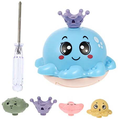 TOYANDONA 1 Satz Induktions-Wassersprühkugel Wal-Badespielzeug-Sprinkler Sprühwasserspielzeug Badsprüher interaktives Spielzeug wasserspray Oktopus-Badespielzeug Badewanne Spielzeug Abs Blue