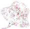 Jan & Jul Mädchen Baumwoll-Bucket Hat, größenverstellbarer Sonnenhut mit Kinnriemen für Kleinkinder (L: 2-5 Jahre, Pretty Petals)