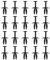 ECSiNG 20 Stück Auto-Slam-Panel-Clips Frontgrill-Clips Ersatzteil N91158501 Innenverkleidungs-Clips Kompatibel mit VW Transporter T5 T6 (einige)