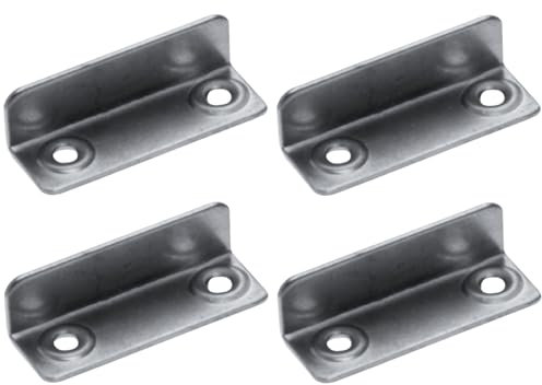 cyclingcolors 4x Gâche équerre à visser 36 x 10mm en acier finition nickelée Serrure Verrou Porte Meuble Came Batteuse