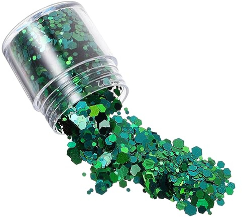 Healeved Konfetti-dekoration – 2 Flaschen Nagel-pailletten Glitzer-pailletten Für Make-up Nagelkunst-ornamente Mädchen-maniküre