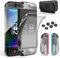 HEYSTOP Carcasa Compatible con Nintendo Switch 2, Funda Protectora Transparente de TPU Suave Acoplable Compatible con Nintendo Switch 2 Joycon Grips con Protector de Pantalla de Vidrio Templado