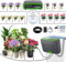 Sistema de Riego Automático,Kit de Sistema Riego Por Goteo con Doble Bomba,Tubería de Riego por Goteo de 15 m,20 Micro Cabezales de GoteoRiego de Plantas de Bricolaje, para 20 Plantas