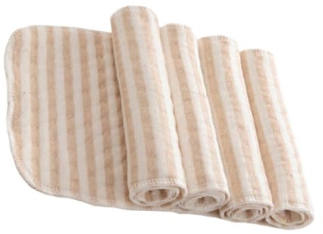 BAZEITFLOW 4 pièces Lot de Inserts de Couches Lavables Anti-fuite pour Garçon Fille Protection Nuit Absorbante avec Barrière Humidité Doux et Plat Favorise un Sommeil Sain