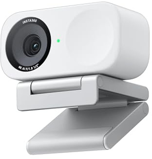 Insta360 Link 2C 4K AI Webcam, HDR, Auto Framing, Gesture Control & AI Audio - Arctic White