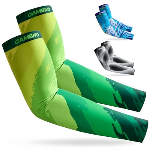 CAMBIVO Mangas Para Brazos Protección UV UPF50+, Manguitos Frescos y Transpirables sin Costuras, para Conducir, Pesca, Senderismo, Jardinería y Uso Diario