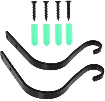 Toddmomy Support Suspendu en Fer 2 Pièces pour Vêtements et Décorations Murales Fixation par Vis pour Balcon Jardin Extérieur