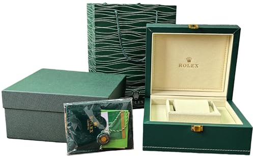 ROUHO Scatola Espositiva Orologio Verde con Sacchetto Regalo Abbinato E Scatola Esterna Set per Rolex GMT-Master II
