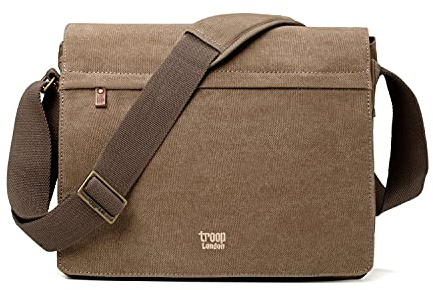 Troop London Unisex aus Canvas Messenger tragbar (TRP0240), braun, Einheitsgröße