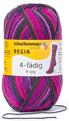 REGIA 4-fädig Color 9801281-01839 monaco larvotto ringel Handstrickgarn, Sockengarn, 50g Knäuel