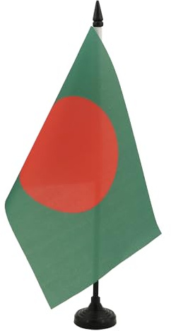 AZ FLAG Tischflagge Bangladesch 21x14 cm Polyester 100D Kunststoffsockel