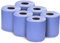 6 Pack 2 Ply Embossed Centre Feed Paper Wipe Rolls (blue, 2)