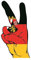 U24 Aufkleber Peace Finger Rheinland-Pfalz Autoaufkleber Sticker