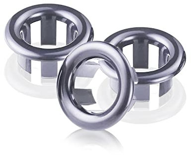 SKYPIA Lot de 3 cache-trop-pleins ronds pour évier de salle de bain ou cuisine (simple)