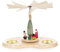 Pyramide bunt mit Weihnachtsmann, für Teelichter, von DREGENO SEIFFEN 21 cm – Original erzgebirgische Handarbeit