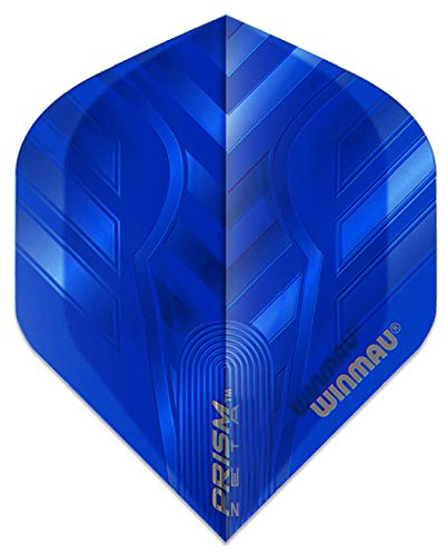 WINMAU Prism Zeta Blue Extra Dicke Dart Flights - 1 Sätze pro Packung (3 Flights insgesamt)