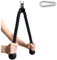 Tricep Rope 27 & 35 inches 2 Colors Fitness Attachment Cable Machine Pulldown Heavy Duty Coated Nylon Rope with Solid Rubber Ends (Black, 35)
