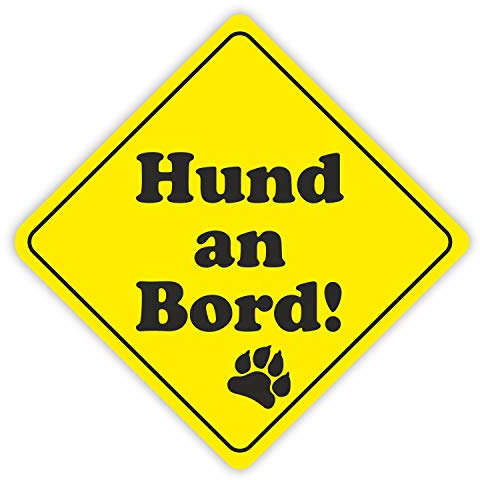 iSecur Auto-Aufkleber Hund an Bord I 15 cm hoch I Hundeaufkleber I Sticker für Hunde-Besitzer I wetterfest I kfz320