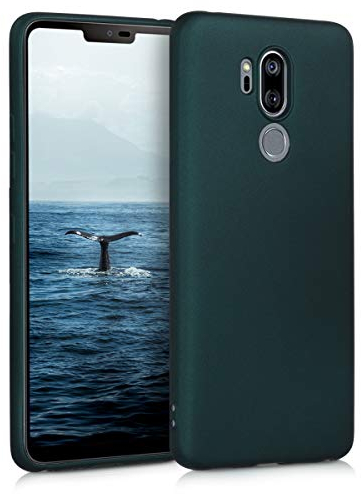 kwmobile Case kompatibel mit LG G7 ThinQ/Fit/One Hülle - Schutzhülle aus Silikon metallisch schimmernd - Handyhülle Metallic Petrol