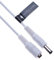 DC-Verlängerungskabel mit 2,1 mm / 5,5 mm Stecker auf Buchse 2m Anschluss CCTV-Netzkabeladapter Kompatibel mit CCTV Security Camera, IP Camera, DVR Standalone, LED Strip, Monitors (Weiß)