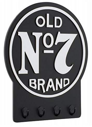 Jack Daniel's Old No. 7 Wand-Schlüsselbrett Whiskey, 38,1 x 30,5 cm, Bar Pub Mancave