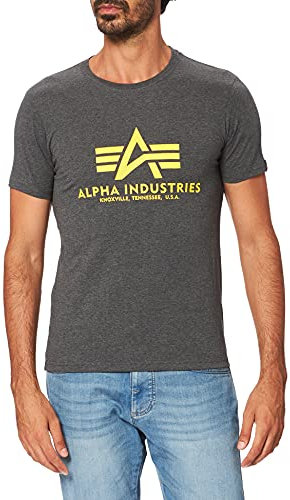 Alpha Industries Herren Basic T-Shirt, Grau, XS