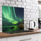 murando Glass Splashback for Kitchen Backsplash Cooker Protector Tempered Glass Decorative Wall Art Panel Heat Resistant Graphic 60x60 cm / 24x24 Aurora Panorama Island c-B-0516-aq-a