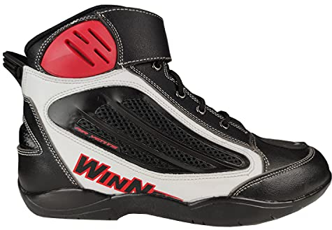 WinNet Scarpe tecniche da moto con protezioni tallone, punta e malleoli (numeric_47)