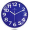 Lafocuse 3D Ziffern Lautlos Wanduhr Blau, Modern Wanduhr 30cm Leicht zu Lesen, Ohne Ticken Geräuschlos Deko für Küche Wohnzimmer Schlafzimmer Büro