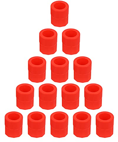 10pcs Silicone Shot Glass Mold Ice Shot Glass Mold Whiskey Glass Mold for DIY Cupcake Decoration Candy Fondant Ice Cream Desserts Soap (Red)