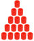 10pcs Silicone Shot Glass Mold Ice Shot Glass Mold Whiskey Glass Mold for DIY Cupcake Decoration Candy Fondant Ice Cream Desserts Soap (Red)