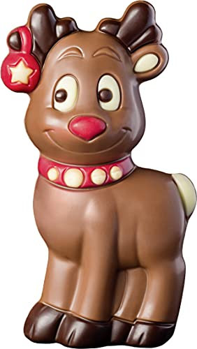 Confiserie Weibler Rentier | Schokolade Weihnachten | Xmas Geschenk für Frauen Männer und Kinder, 75g