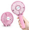 Wasuka Mini Handheld Fan, Portable USB Rechargeable Hand held Fan Foldable Small Desk Fan, 3 Speeds Battery Operated Electric Powered Fan Personal Desktop Hand Fan for Home Office Travel Pink