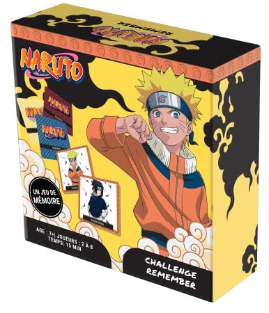 Topi Games | jeu Naruto Remember | Jeu de Société de Mémoire et de Déduction | Retrouve les Cartes Cachées et Remporte la Victoire | 2 Niveaux de Difficulté | 2 à 8 Joueurs | Idée Cadeau Enfant 4 Ans+