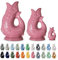 The Original Gluggle Jug – Pink – XL Fish Shaped Water Pitcher 1.2L – Handmade Ceramic Jug That Gurgles – Iconic British Design Since 1870s – Vase, Decanter – Dishwasher Safe – Made in England