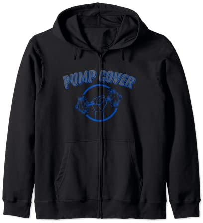Pump Cover Hoodie Gym Gains and Muscle Clout Zip Hoodie