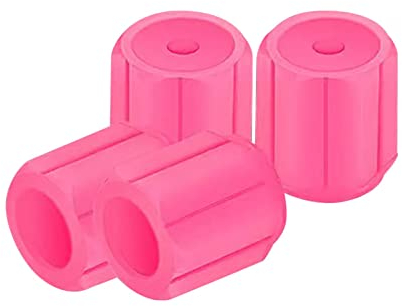 KAREN66 4 Stück Leuchtend Ventilkappen Auto Universelle Fluoreszierende Reifen Ventilkappen PKW Fahrrad Motorrad Ventildeckel (Pink, One Size)