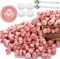 Yoption 300 Stück Roségold Siegelwachs Perlen, Vintage Achteckige Wachssiegelperlen mit 4 Kerzen und 2 Wachssiegel-Schmelzlöffel für Wachssiegelstempel (Roségold)