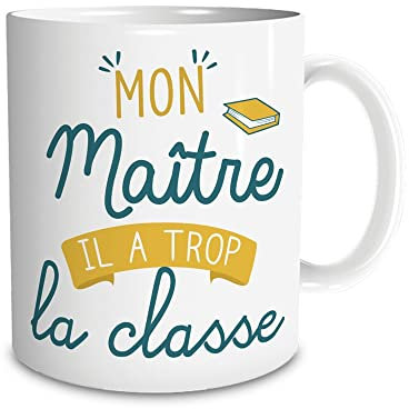 STC - MUG CÉRAMIQUE MAÎTRE Classe 240ML 9.5CM Blanc