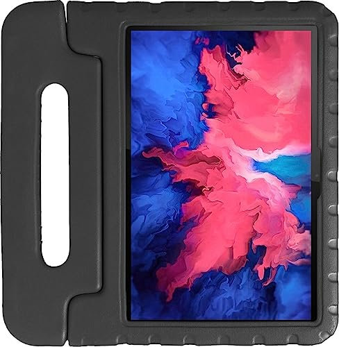 Kinder Tablet Hülle mit Griff Schwarz Geeignet für Lenovo Tab P11 / P11 Plus - Tablet Hülle Kinderfreundlich - Schutzhülle für Kinder - Shockproof - mit Ständer - Sturzschutz