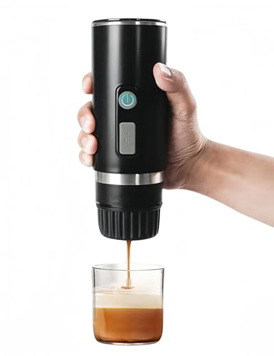 Bewinner Cafetière électrique Portable, Cafetière Portable, Mini Machine à Expresso à Batterie Rechargeable avec café Moulu pour Voyage, Camping, Bureau