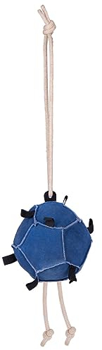 ARBO-INOX Pferdespielzeug aus Wildleder - Beschäftigung für Pferde (BLAU Ball)