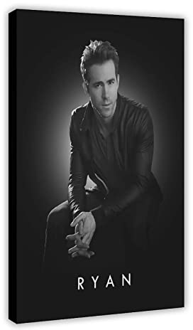 Ryan Reynolds Poster auf Leinwand, Schlafzimmer, Dekoration, Sport, Landschaft, Büro, Raumdekoration, Geschenk, Rahmen-Stil, 60 x 90 cm