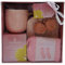 Hot Chocolate Gift Set with Mug | Hot Water Bottle with Cover | Cosy Mug | Crushed Candy Canes | Mini Marshamllows for Hot Chocolate Sachet | Girls, Womens Gifts, Teens, Christmas Gifts (Pink)