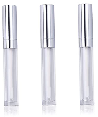 3pcs Liquid Lipstick Clear Container Lip Wand Bottles Lip Gloss Bottles Lip Gloss Tubes with Wand Reusable Lip Glaze Bottles Liquid Containers Mini Lipstick Cosmetic Lipstick Tube