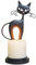 QLSKI Porta Candele,Portacandela Gatto Nero con Vassoio, Portacandela Tea Light, Portacandela Vintage, Decorazione Gatto in Metallo per la casa, Decorazione portacandela (Tipo 3)